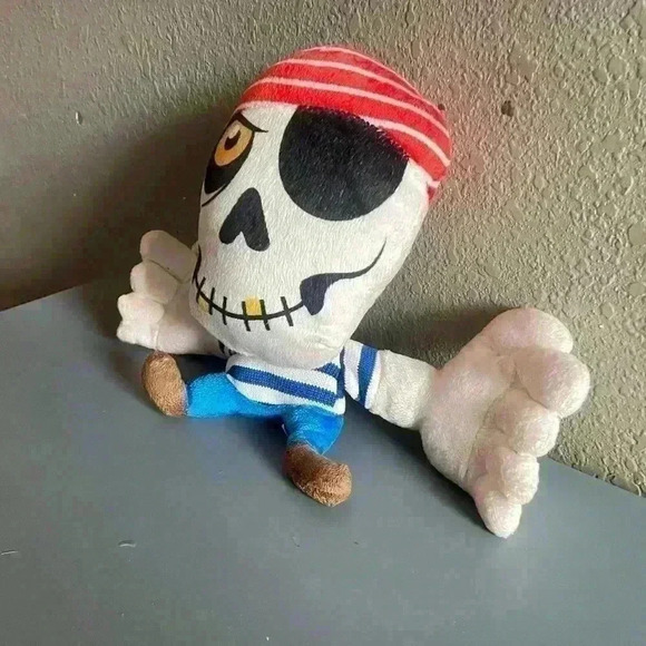2016 Kellytoy Pirate Skeleton 10" Halloween Large Hands Plush - Picture 3 of 5